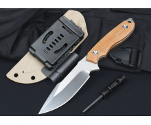 Wolf Head Full Tang Tactical Survival Fixed Blade Knife with Fire Starter UD406687